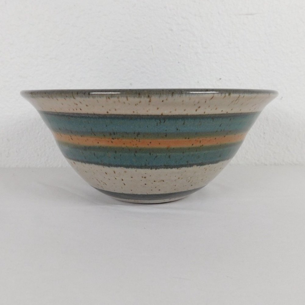 Allen Cook Multicolor Bowl Stripe Pattern Serveware Round Shape Scholls Oregon
